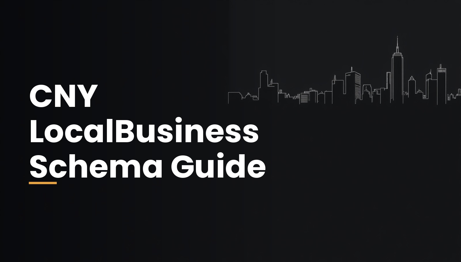 Network of connected business location pins over a dark map with JSON-LD structured data code visualization